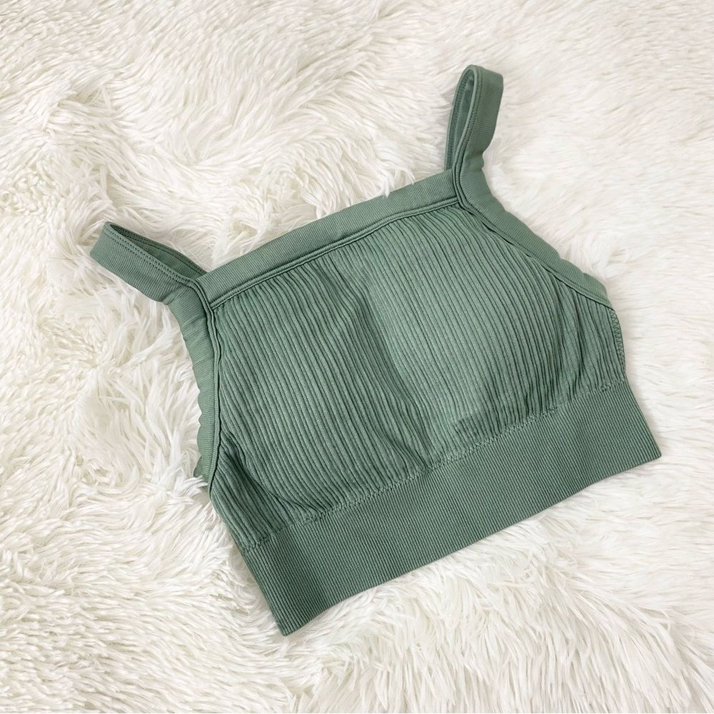 Aerie Sage Ribbed Tank Top